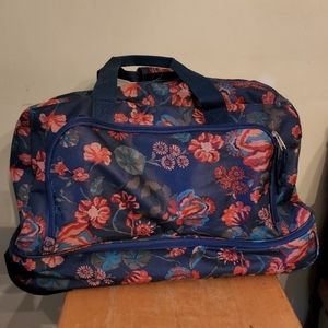 Carry on rolling duffel luggage floral
